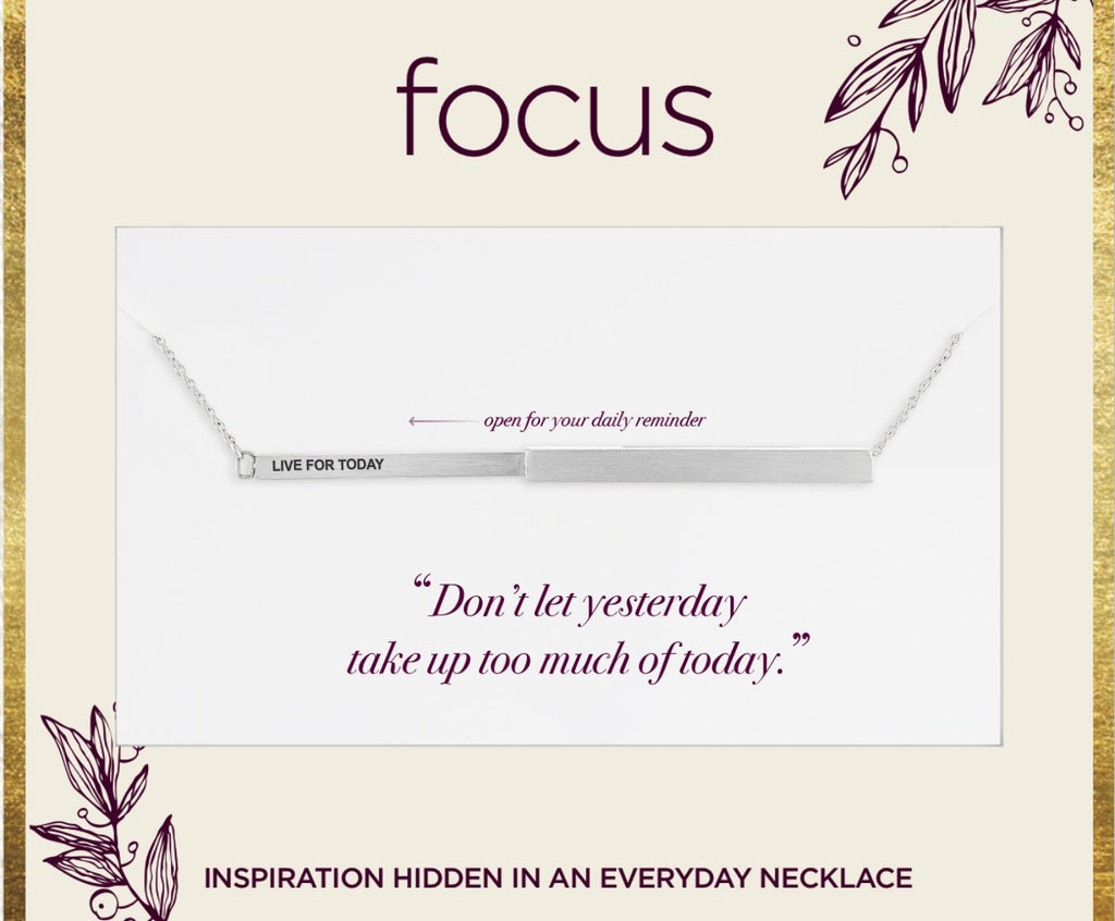 "Live For Today" Silver Focus Necklace