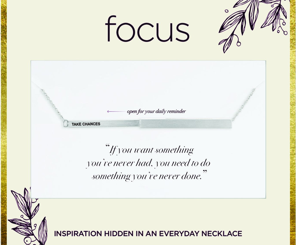 "Take Chances", Silver Focus Necklace