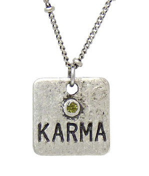 Carded Petite Chain Necklace, Karma