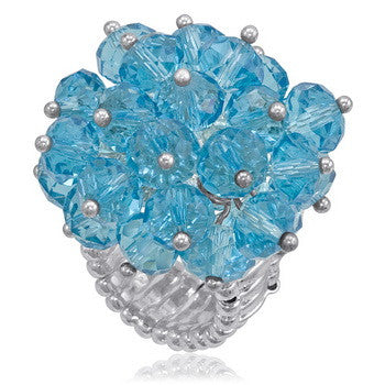Stretch Ring, Blue Bauble