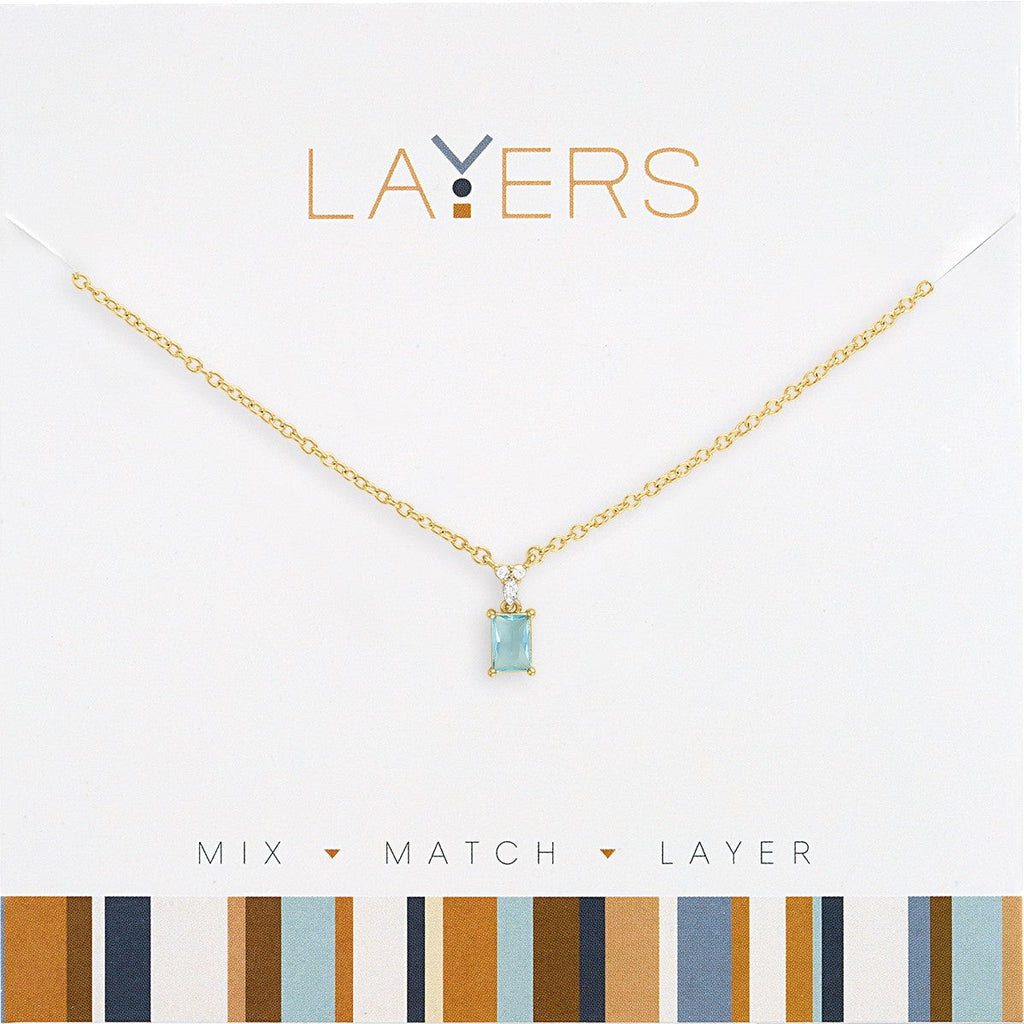 Layers Necklace, Gold Circle Granite Layers Necklace
