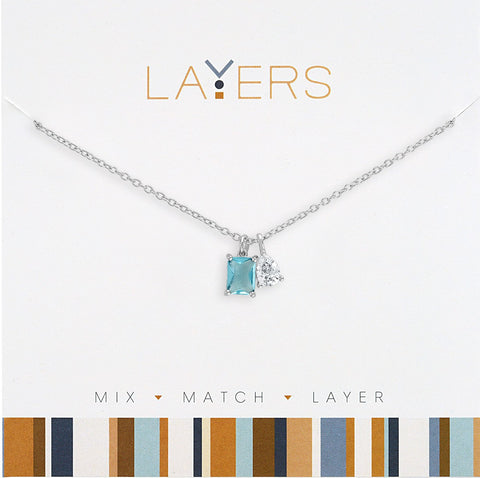 Layers Necklace, Gold Circle Granite Layers Necklace