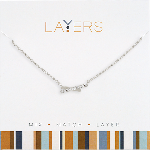 Layers Necklace, Gold Circle Granite Layers Necklace