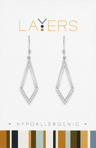 Layers Earring, Gold Round Granite Stud