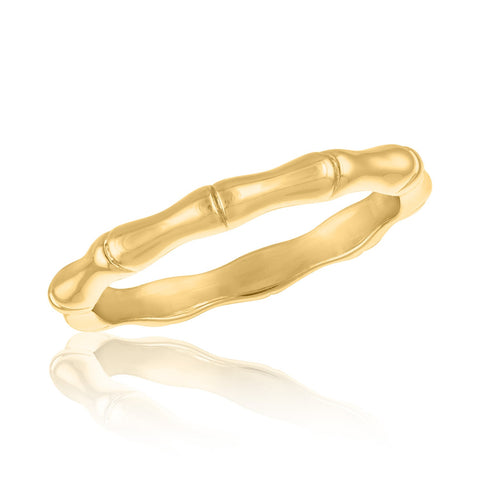 LAYRING119G [Size 6-9] Bamboo Gold Layers Ring