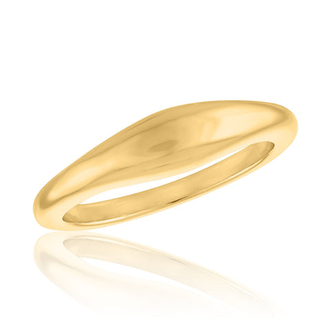 LAYRING126G [Size 6-9]  Polished Dome Gold Layers Ring