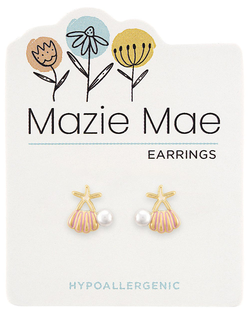 MAZ84 Gold Sea Cluster Stud Mazie Mae Earring