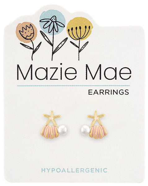 MAZ84 Gold Sea Cluster Stud Mazie Mae Earring