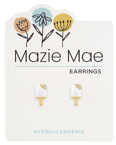 MAZ85 Gold Popsicle Stud Mazie Mae Earring