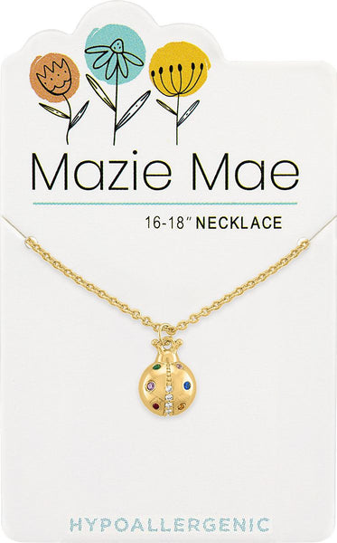 NECKG237 Gold Ladybug Mazie Mae Necklace