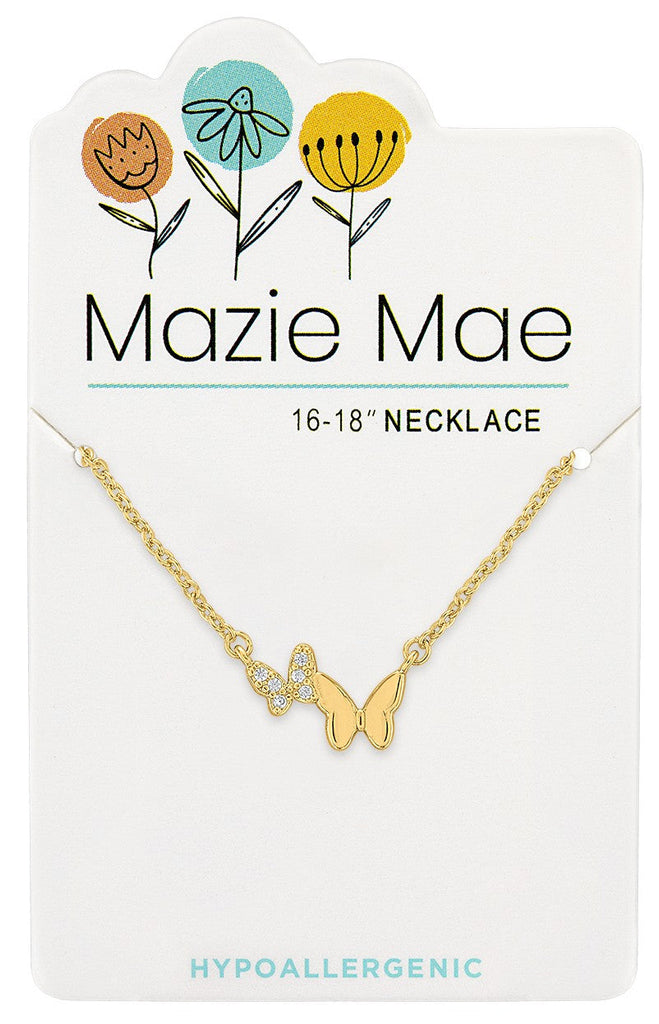 NECKG251 Gold Duo Butterfly Mazie Mae Neckace