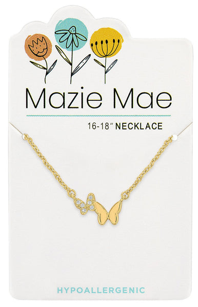 NECKG251 Gold Duo Butterfly Mazie Mae Neckace