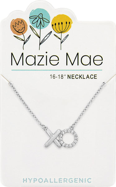 NECKS734 Silver "XO" Mazie Mae Necklace