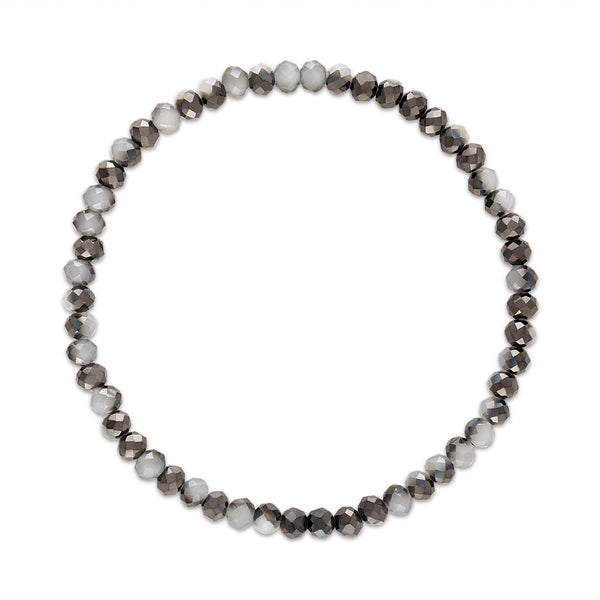 MILA102 Gray Transitioning Stretchy Facet Mila-Mix Bracelet