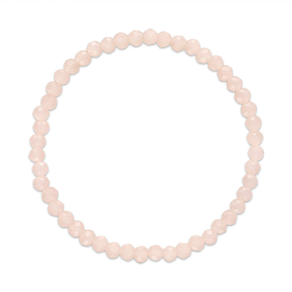 MILA404 Blush Pink Stretchy Facet Mila-Mix Bracelet