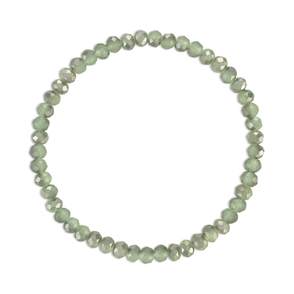 MILA702 Green Transitioning Stretchy Facet Mila-Mix Bracelet