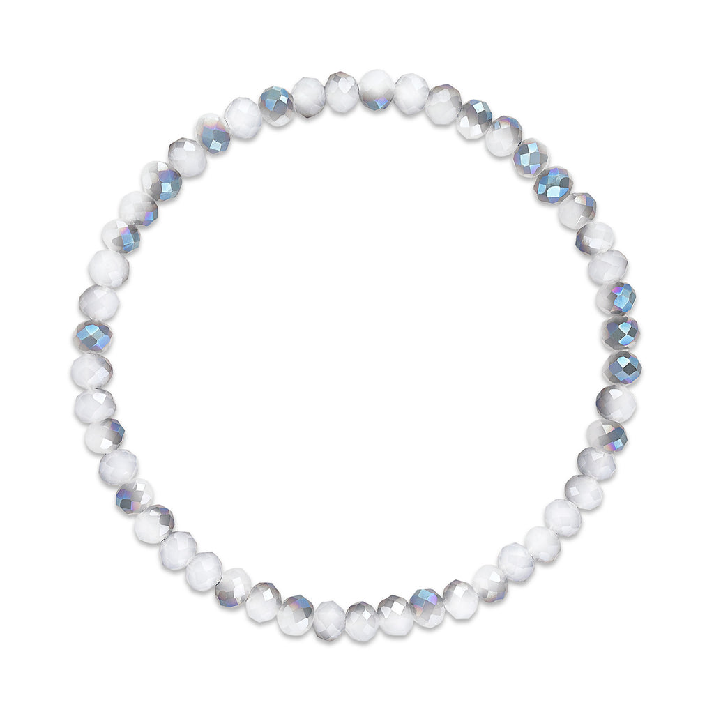 MILA812 Light Blue Transitioning Stretchy Facet Mila-Mix Bracelet