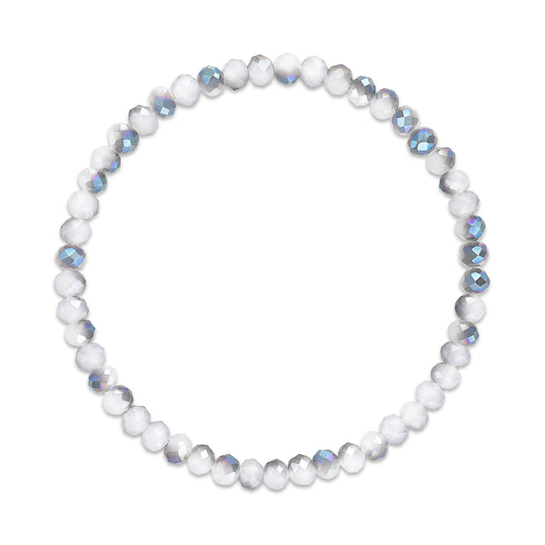 MILA812 Light Blue Transitioning Stretchy Facet Mila-Mix Bracelet