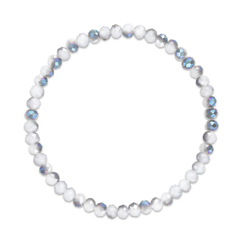 MILA812 Light Blue Transitioning Stretchy Facet Mila-Mix Bracelet