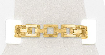 TOEG407 Gold Geometric Link Sand & Stone Toe Ring
