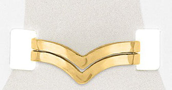 TOEG409 Gold Layered "V" Sand & Stone Toe Ring
