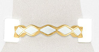 TOEG419 Gold Infinity White Diamond Sand & Stone Toe Ring