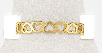 TOEG427 Gold Infinity Heart Sand & Stone Toe Ring