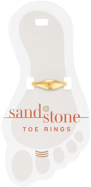 TOEG443 Gold Dome Sand & Stone Toe Ring