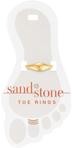 TOEG443 Gold Dome Sand & Stone Toe Ring