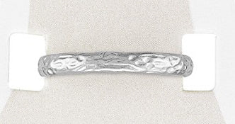 TOES400 Silver Hammered Sand & Stone Toe Ring