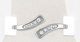 TOES406 Silver CZ Wrap Sand & Stone Toe Ring