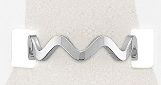 TOES422 Silver Ripple Sand & Stone Toe Ring