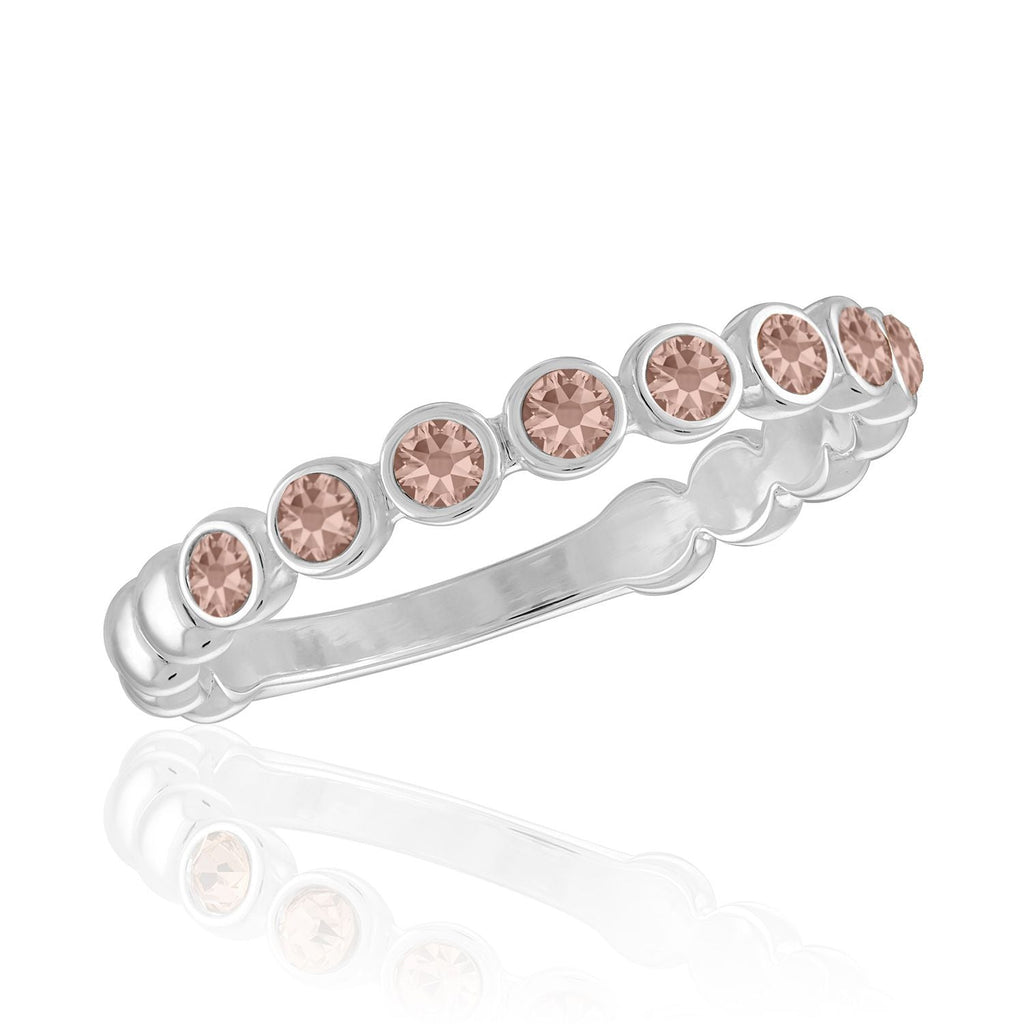 STK118 [Size 6-9] Vintage Rose Infinity Stack Ring