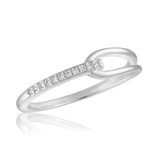 STK127 CZ Loop Stack Ring