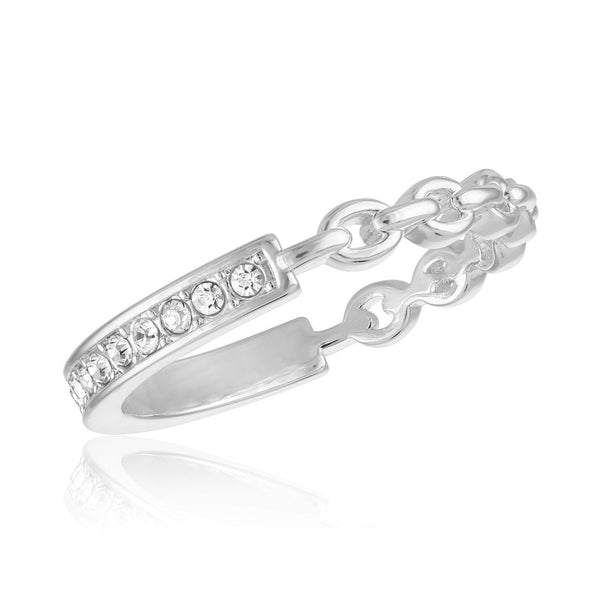 STK136 Half Chain CZ Stack Ring