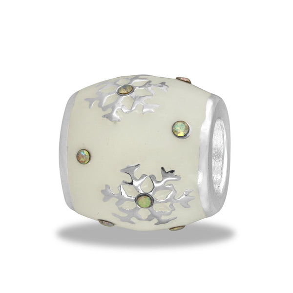 DB Bead, White Snowflake, Set/2