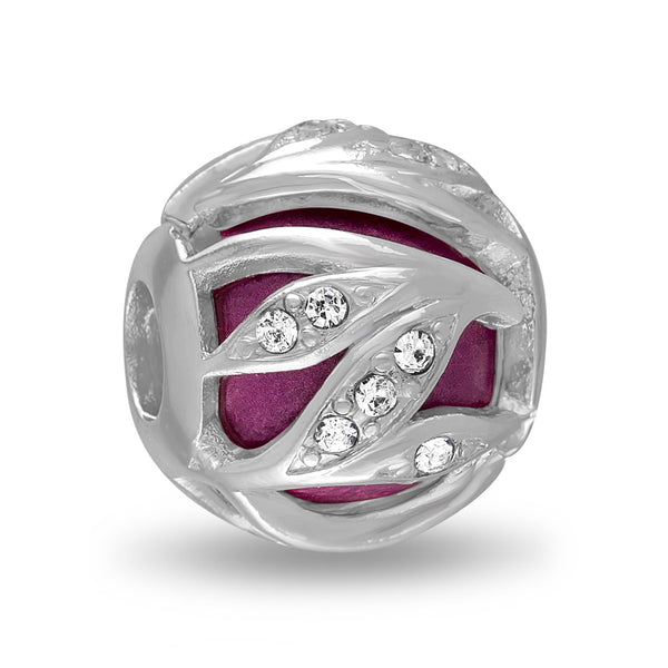 DB Bead, Pink Leaf Cut-Out, Set/2