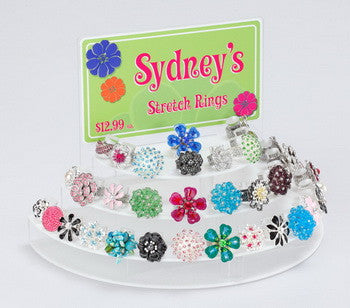 Stretch Ring 48 Piece Prepack + Display