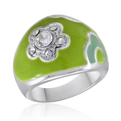 Size 6-10, Green/Blue Daisy