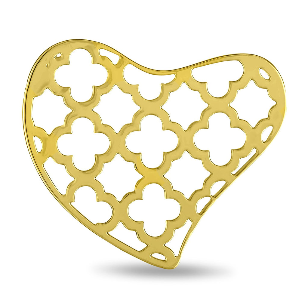 FH Disk, Gold Heart Decorative, Set/2