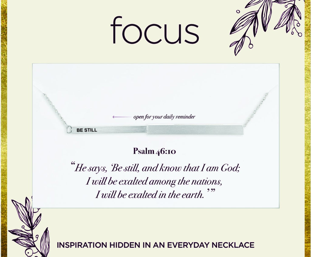 "Be Still" Silver Focus Necklace