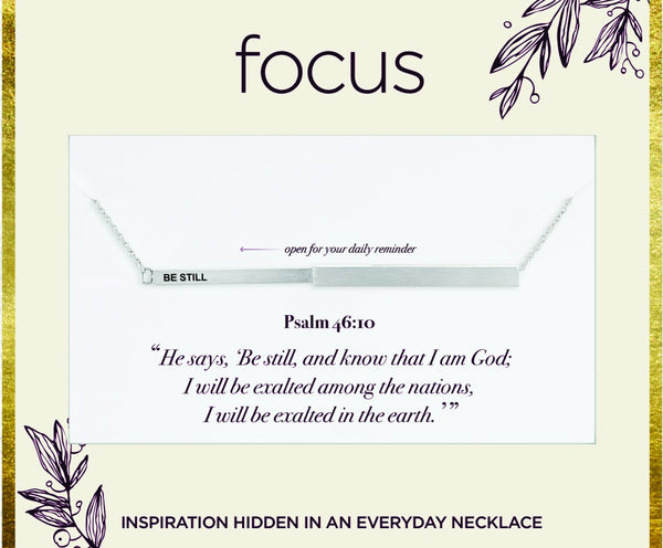 "Be Still" Silver Focus Necklace