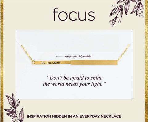 FOC31 "Be The Light" Gold Focus Necklace