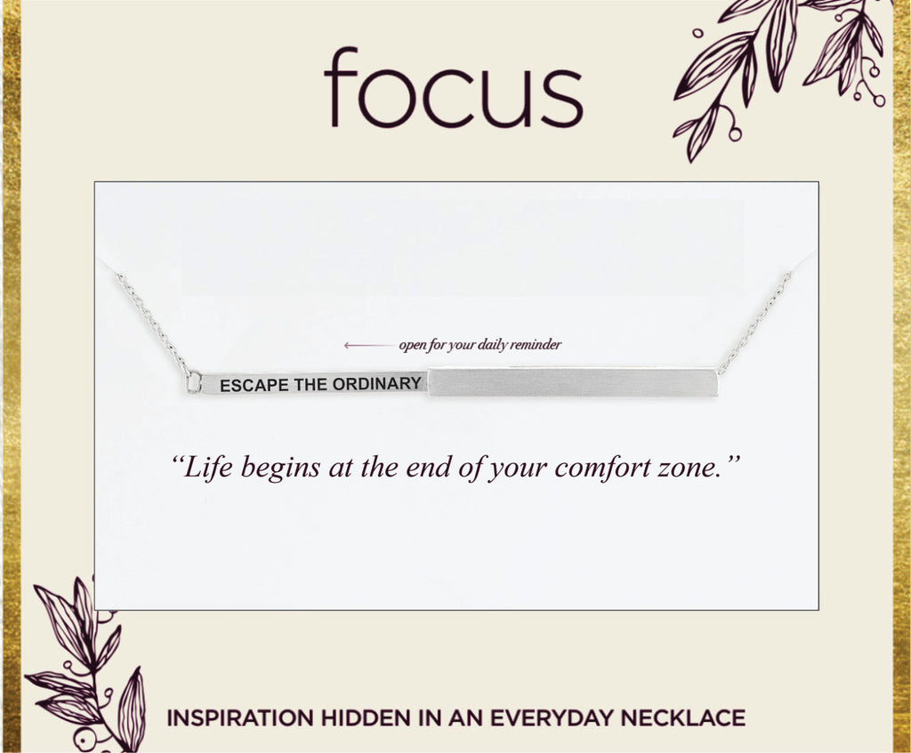 FOC33 "Escape The Ordinary" Silver Focus Necklace