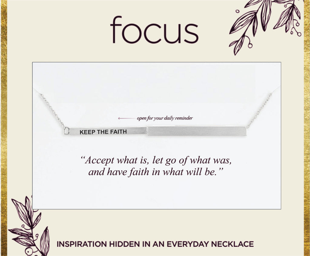 FOC34 "Keep The Faith" Silver Focus Necklace