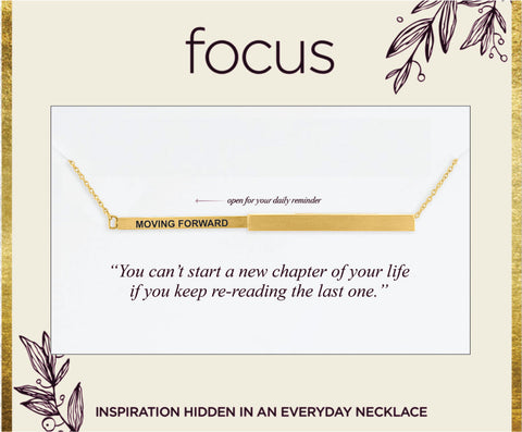 FOC35 "Moving Forward" Gold Focus Necklace