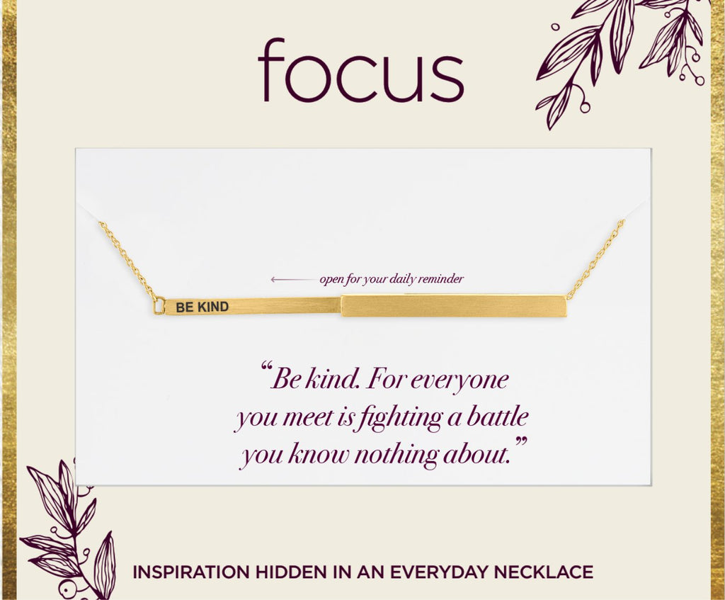 "Be Kind" Gold Focus Necklace