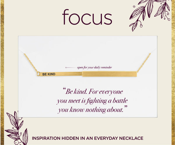 "Be Kind" Gold Focus Necklace