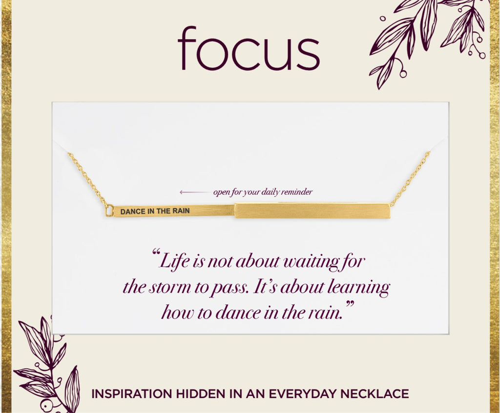 "Dance In The Rain" Gold Focus Necklace