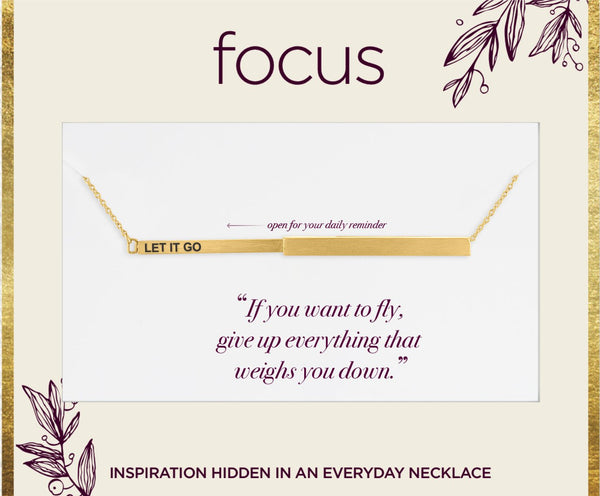 "Let It Go" Gold Focus Necklace